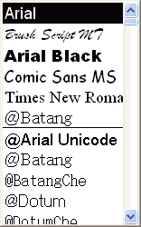 Font List