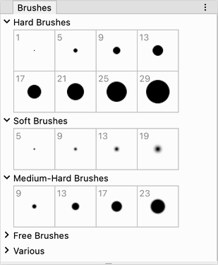 Groups for Color Lists, Brush List, ...