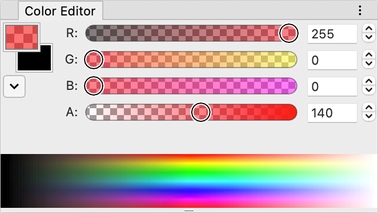 The non-modal color editor